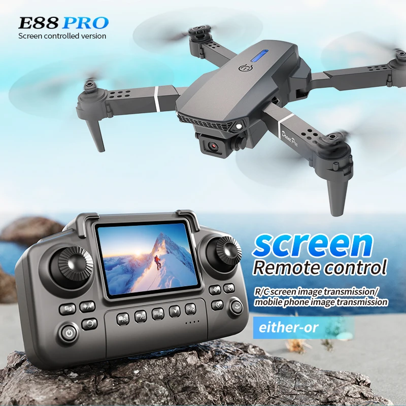 Kids Outdoor Exercise Equipment - Profesjonalny dron E88 PRO z ekranem,