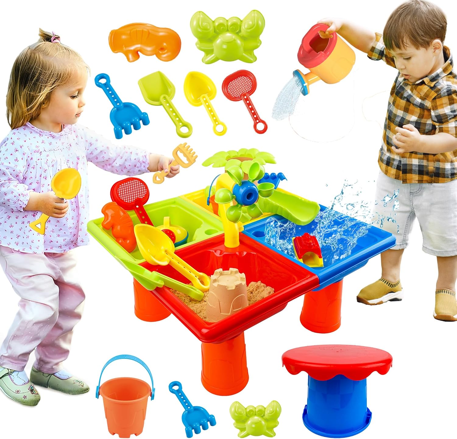Kids Outdoor Water Table - 25 szt Letni stół wodny dla