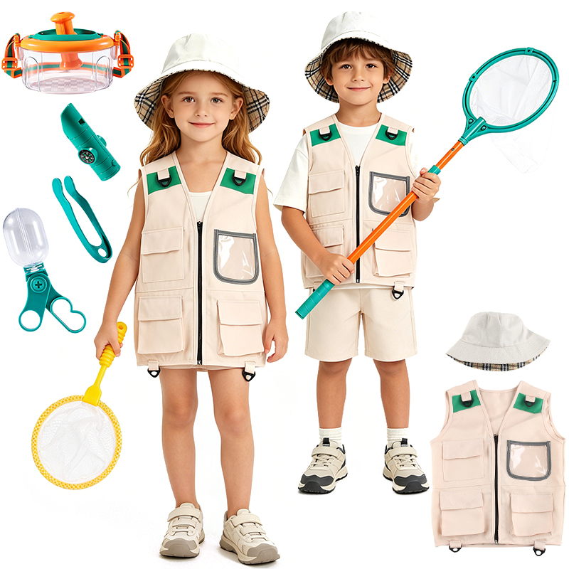 Kids Outdoor Adventure Kit - Zestaw Przygody Odkrywcy: Kamizelka i Czapka