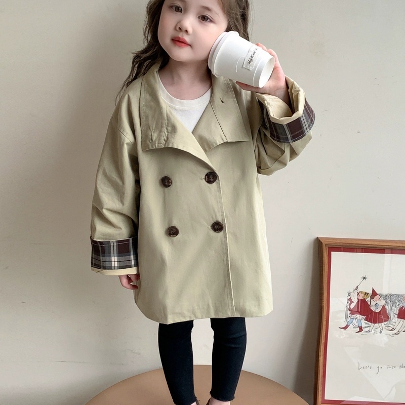 Kids Outdoor Jacket - Kurtka wiatrówka dla dziewczynki, bawełniana odzież