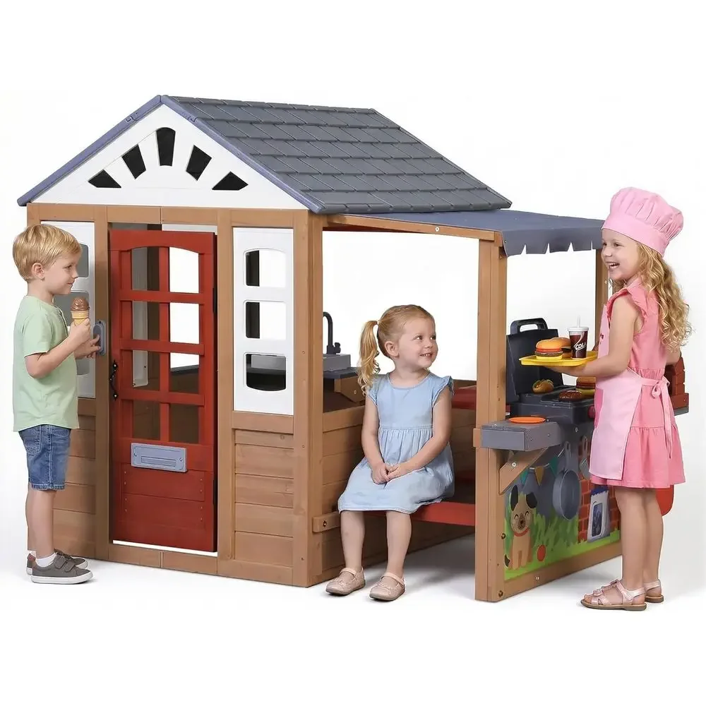 Kids Outdoor Grill - Drewniany domek do zabawy dla dzieci
