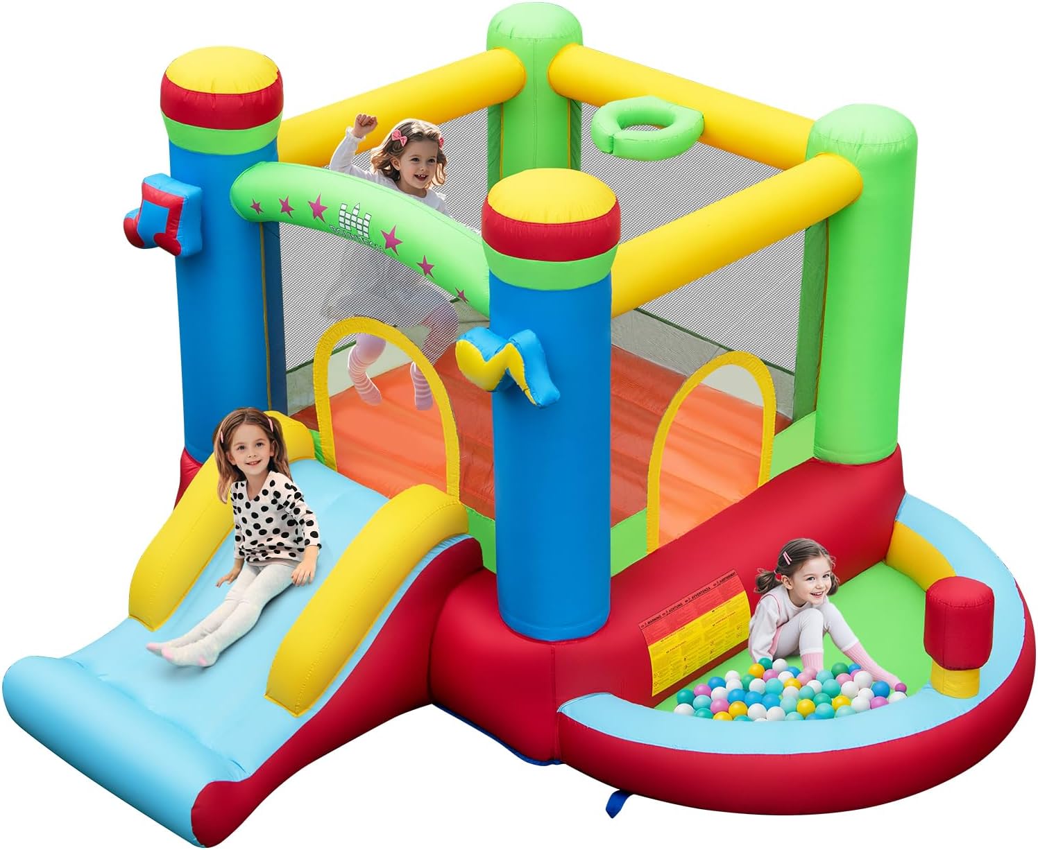 Kids Outdoor House - Nadmuchiwany domek do skakania z basenkiem