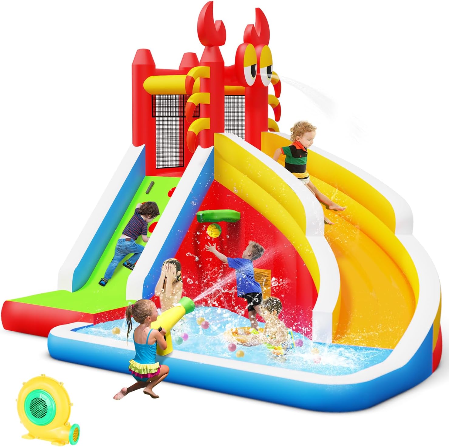 Kids Outdoor House - Duży dmuchany zamek do skakania z