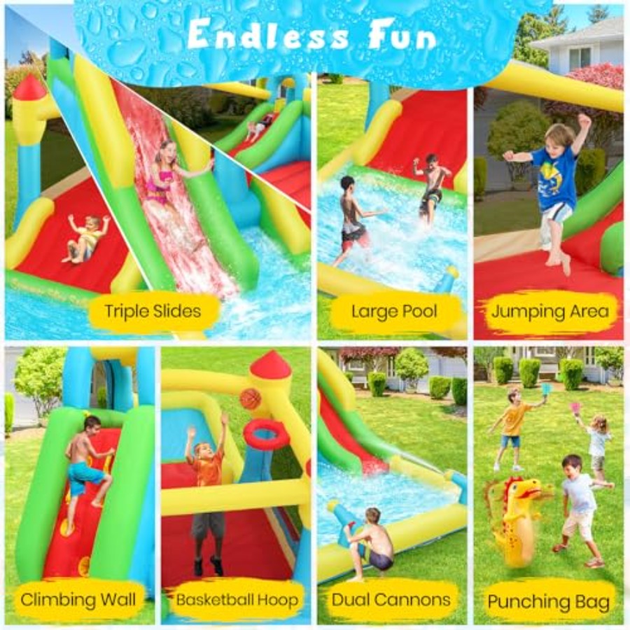 Nadmuchiwany zamek wodny do uż – Kids Outdoor House recenzja i cena
