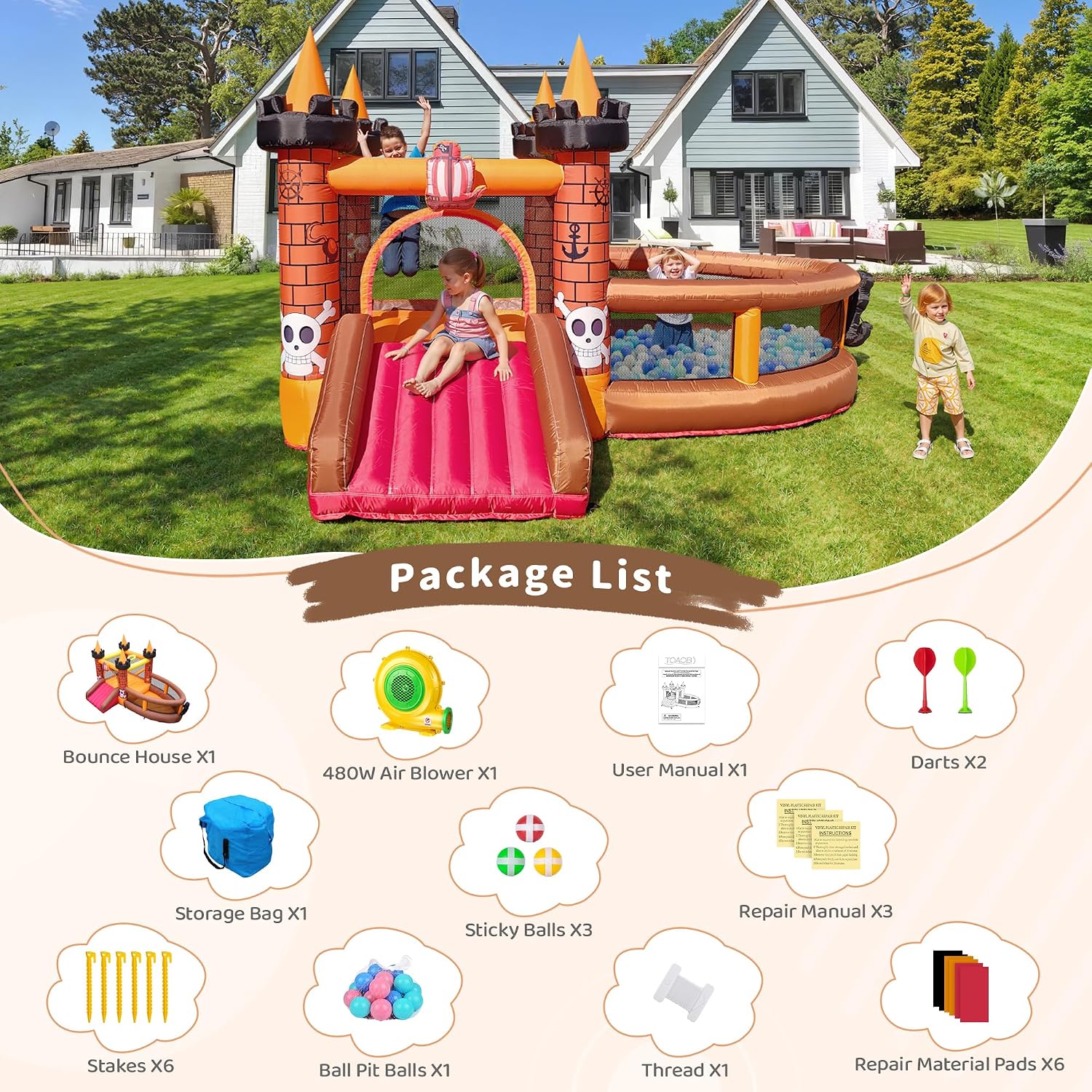 Nadmuchiwany zamek do skakania – Kids Outdoor House recenzja i cena