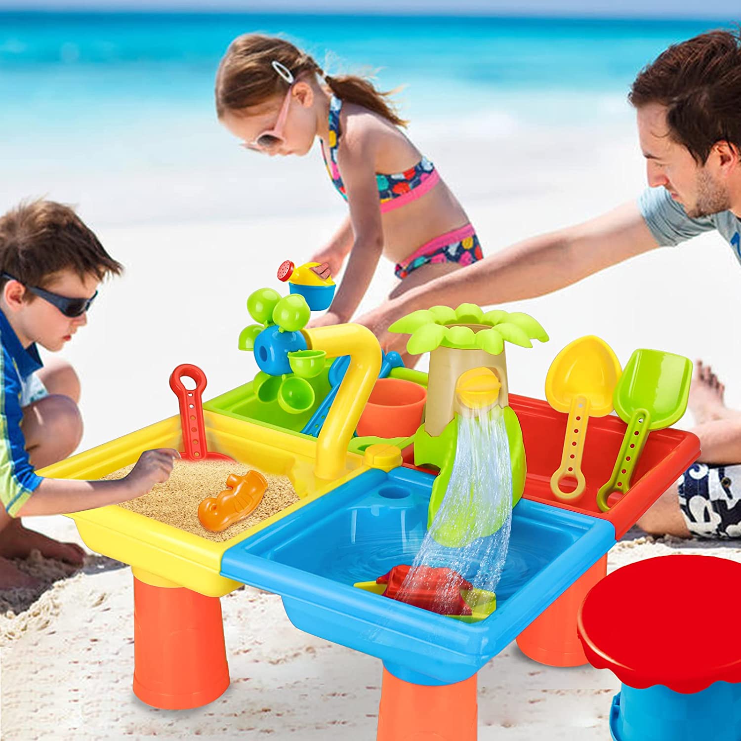 Stół plażowy z piaskiem zabawk – Kids Outdoor Water Table recenzja i cena