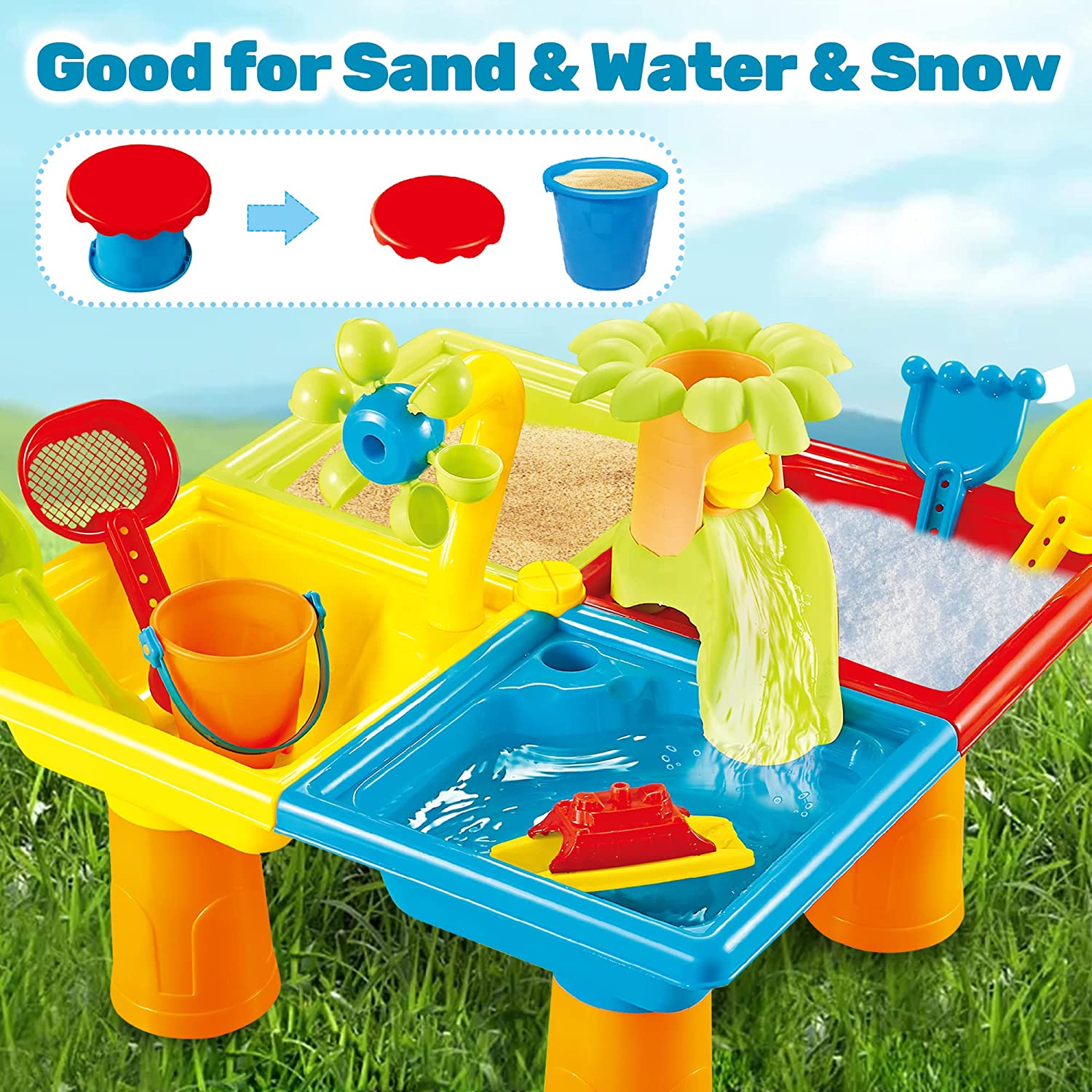 Stół plażowy z piaskiem zabawk – Kids Outdoor Water Table recenzja i cena