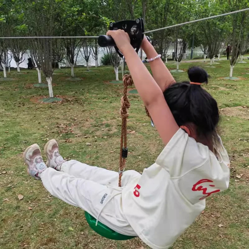 Zewnętrzna zjeżdżalnia linowa  – Kids Outdoor Zipline recenzja i cena