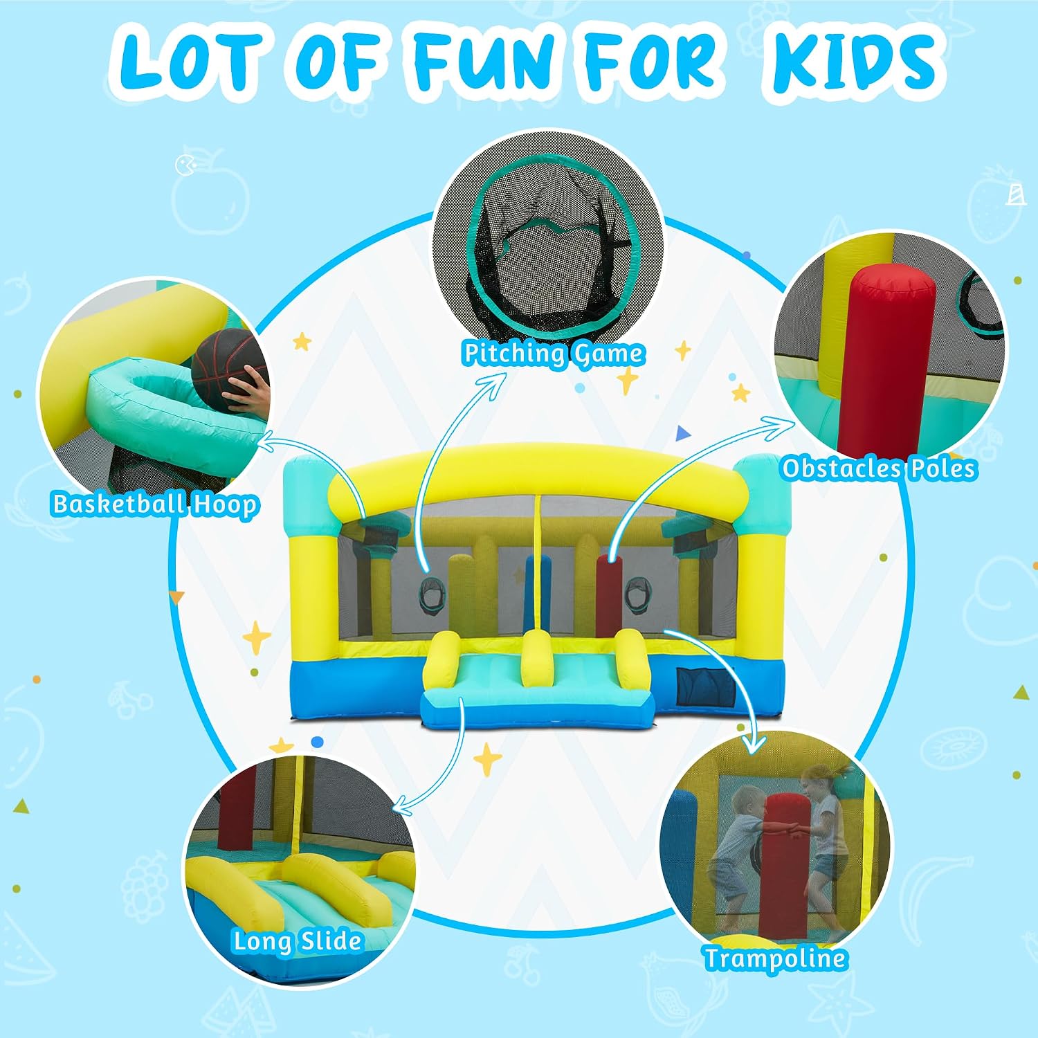 Duży dmuchany zamek do skakani – Kids Outdoor House recenzja i cena