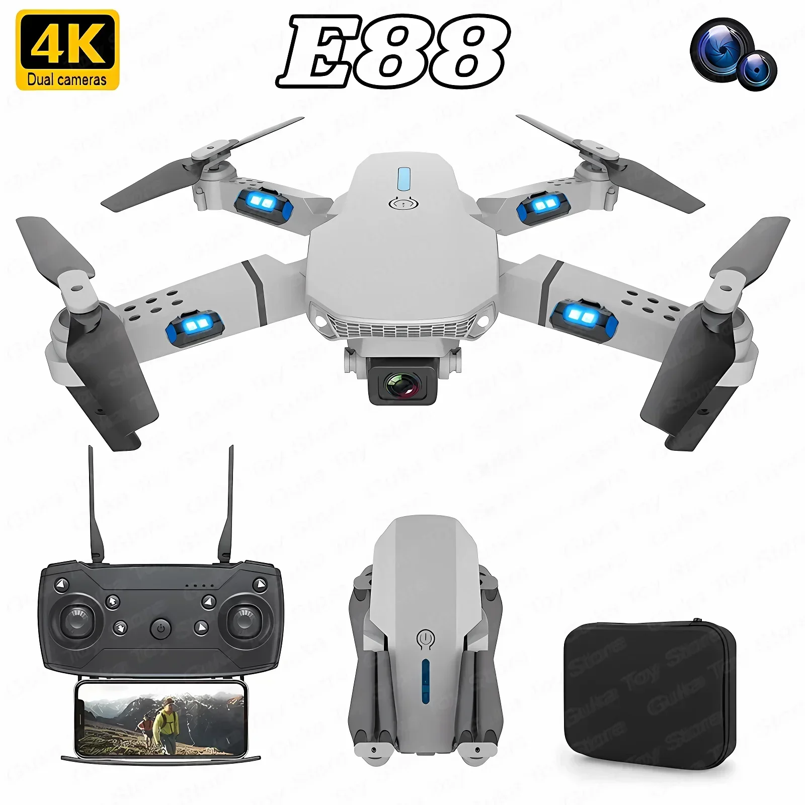 E88 Pro WIFI FPV Drone Wide An – Kids Outdoor Toy Storage recenzja i cena