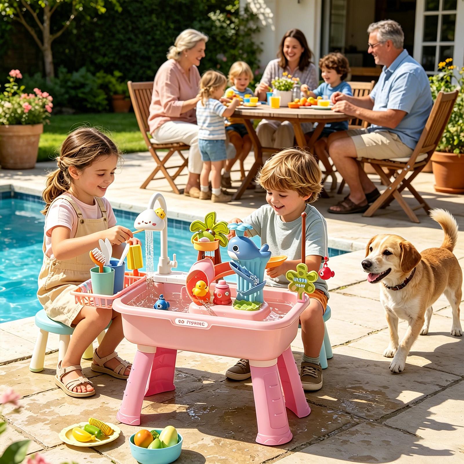 Stolik wodny dla dzieci z pomp – Kids Outdoor Water Table recenzja i cena