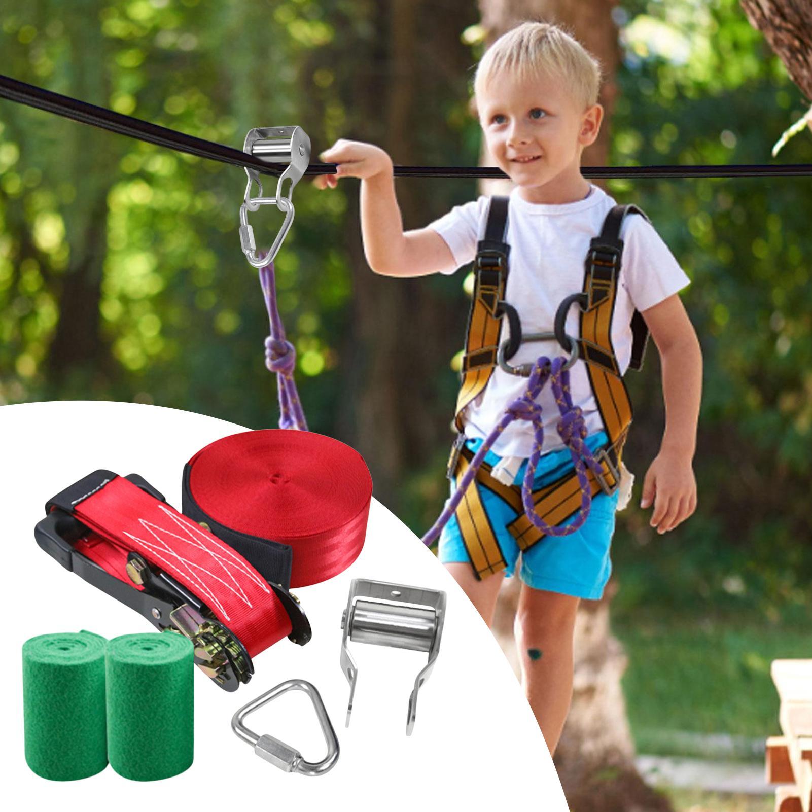 Zamek wspinaczkowy dla dzieci, – Kids Outdoor Zipline recenzja i cena