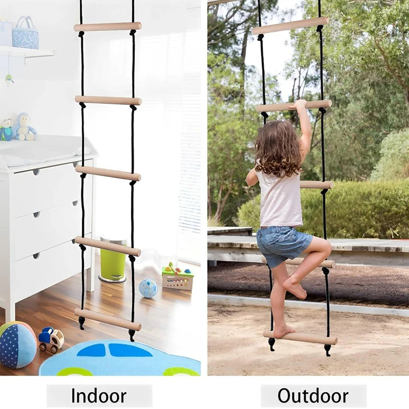 Drewniana drabinka sznurkowa h – Kids Outdoor Climbing Structure recenzja i cena
