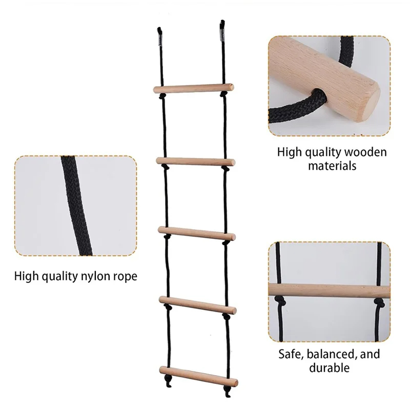 Drewniana drabinka sznurkowa h – Kids Outdoor Climbing Structure recenzja i cena
