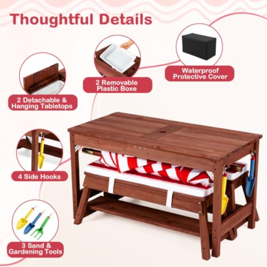 Drewniany stolik piknikowy dla – Kids Outdoor Water Table recenzja i cena