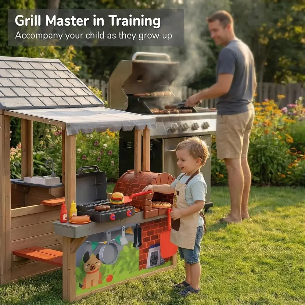Drewniany domek do zabawy dla  – Kids Outdoor Grill recenzja i cena