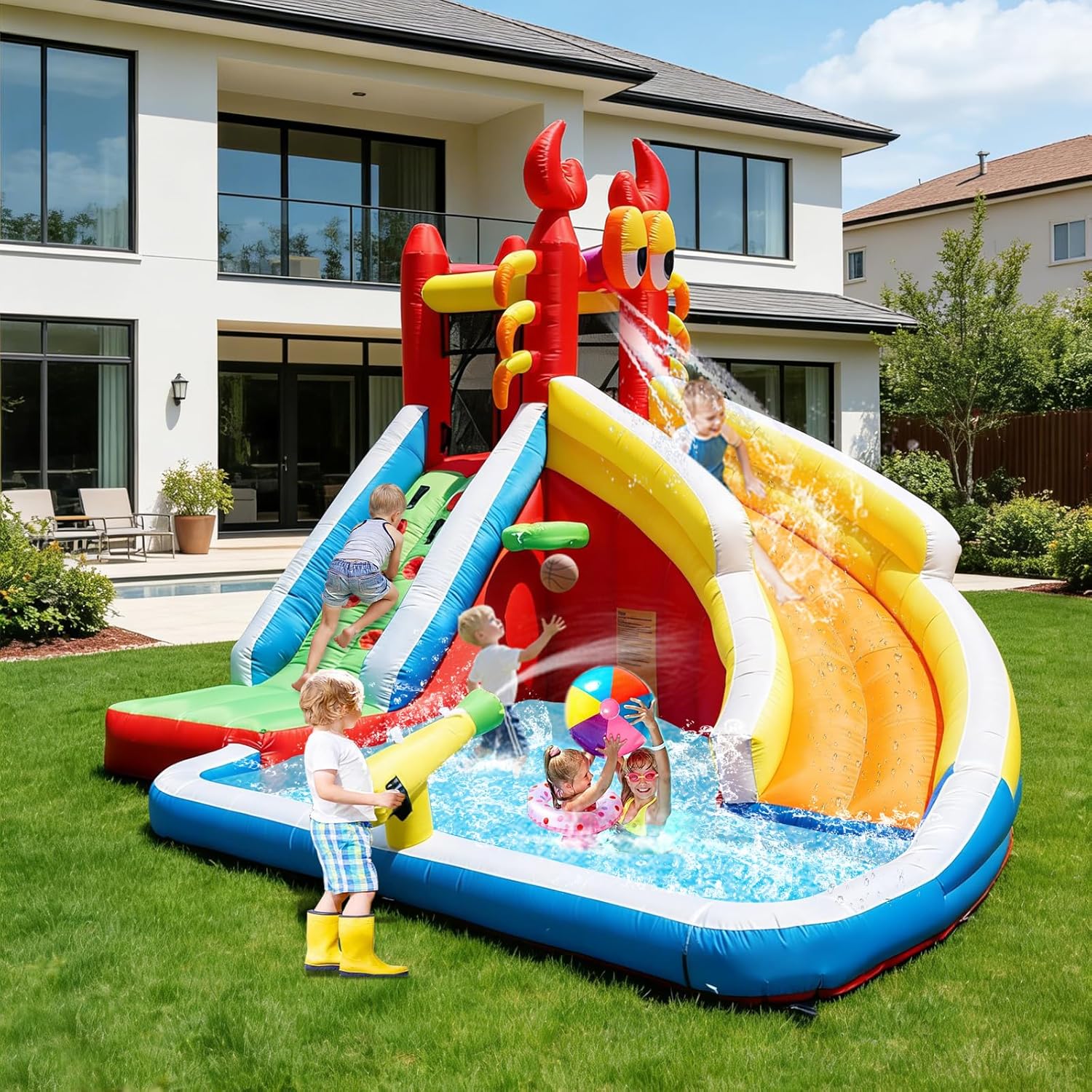 Duży dmuchany zamek do skakani – Kids Outdoor House recenzja i cena